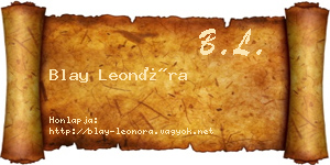 Blay Leonóra névjegykártya